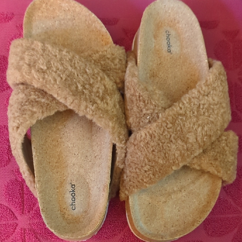 Choola Sherpa Sandals Cork Women's 10 Like Birkenstock